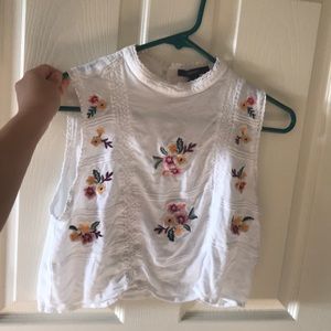 Embroidered floral top